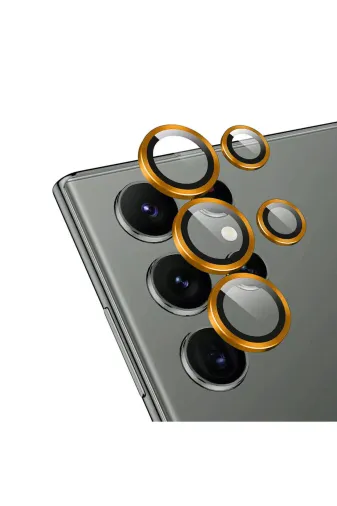 Techaks TCHS32353 Galaxy S23 Ultra Cl-12 Premium Safir Parmak İzi Bırakmayan Anti-Reflective Kamera Lens Koruyucu