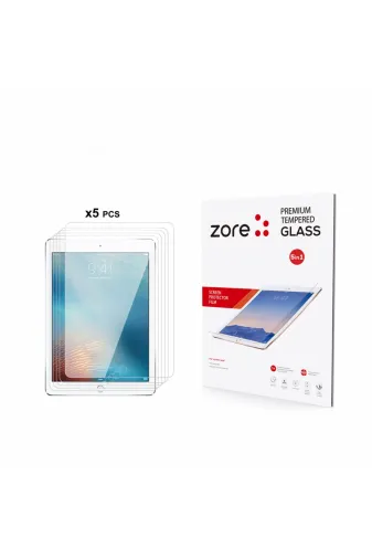 Techaks TCHS34955 Ipad 9.7 2017 (5.nesil) Uyumlu Zore 5In1 Tablet Temperli Cam Ekran Koruyucu