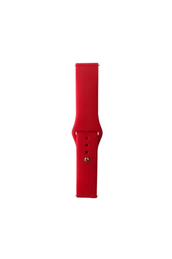 Techaks TYC4930A88FF2FC1E911C2403 Galaxy Watch Active 2 40Mm Band Serisi 20Mm Klasik Kordon Silikon Strap Kayış-Brighr Red