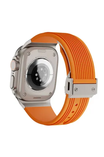 Techaks TYC8F4BFE631C2BC15E88DA09 Watch 42Mm Clo- Krd-113 Spor Görünümlü Silikon Kordon-Turuncu
