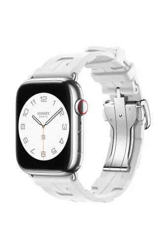 Techaks TYCA4D44A2425F1F65F5B0007 Watch 42Mm Spor Görünümlü Clo- Krd-94 Silikon Kordon-Beyaz