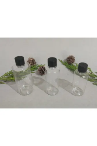 tedmar 6958697609355 100 Adet 30 Ml Siyah Standart Kapaklı Kolonya, Dezenfektan, Likit Şişesi Ml