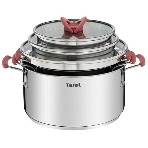 TEFAL 4999t Optispace 6 Parça Çelik Tencere Seti