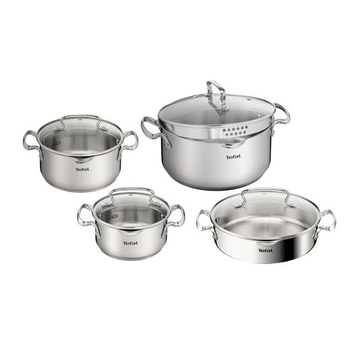 TEFAL 794990 Duetto 8 Parça Çelik Tencere Seti