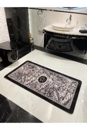 Tekli Çiçek Desenli Lucky Lateks Taban Banyo Paspas (80X120 ÖLÇÜ)