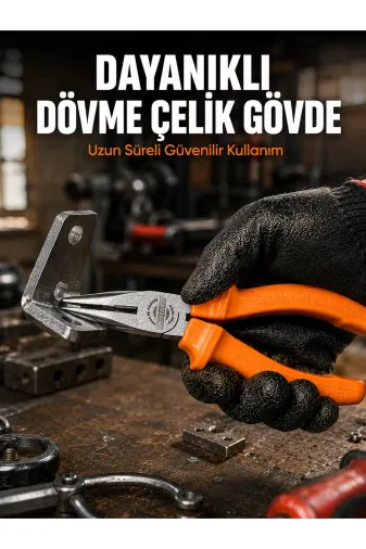 teknotrust UCZZEKB161KARGABURUN-1 Preminyum Uzun Çene Tasarımlı Dövme Çelik Kargaburun Hassas Kavrama Performansı