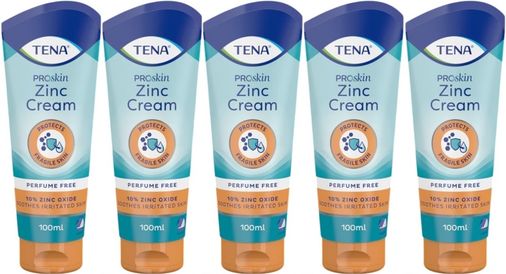 Tena Proskin Çinko Krem 100 ML (Yatan hastalar için Koruyucu - Onarıcı) (5 Li Set)