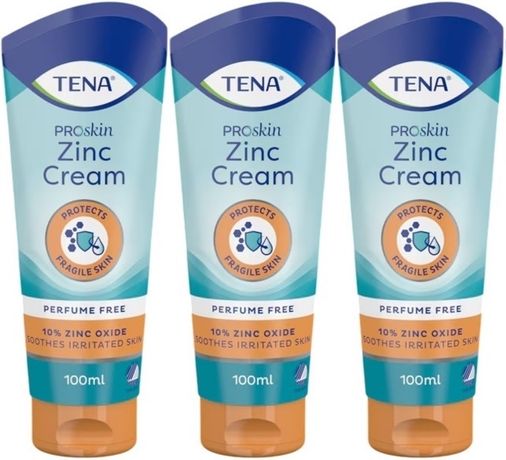 Tena Proskin Çinko Krem 100 ML (Yatan hastalar için Koruyucu - Onarıcı) (3 Lü Set)
