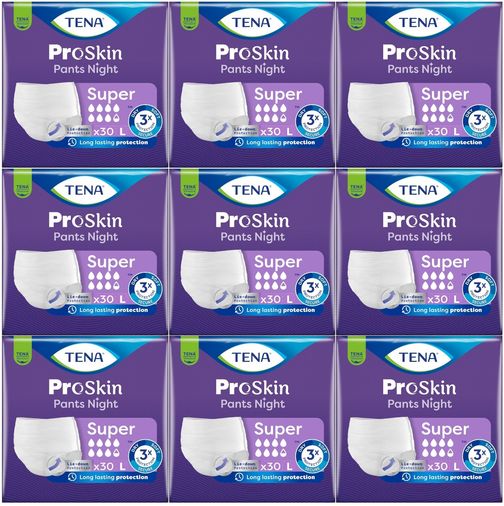 Tena Proskin Pants Süper Night Gece Emici Külot Yetişkin Bezi L - Büyük - Large 270 Adet