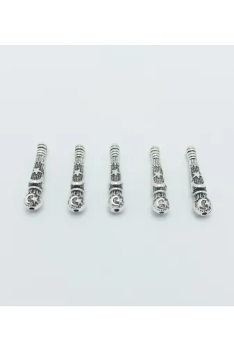 THAD THADAYYILDIZDESENLIIMAME001 5 Adet Ayyıldız Desenli Metal Tesbih Imamesi