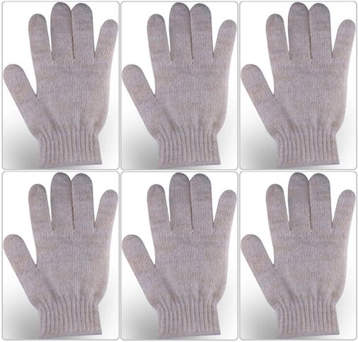 Therapy Saf Yün Parmaklı Banyo Eldiveni T-478 (6 Lı Set)