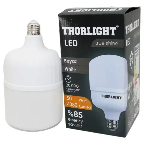 THORLIGHT 50W E27 TORCH T-SHAPE BEYAZ LED AMPUL T-50B (4745)