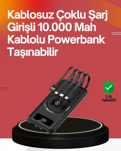 TKNXUCZPWPG10POWERBANKKKKK-1MKR 22.5W Hızlı + 15W Kablosuz Şarj Akıllı Powerbank İle Her An Enerji Diğer