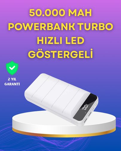 TKNXUCZZZ50000MAHPOWERBANKKKKKK-4MKR Lightning Ve Type-C Girişli 50000Mah Powerbank Diğer