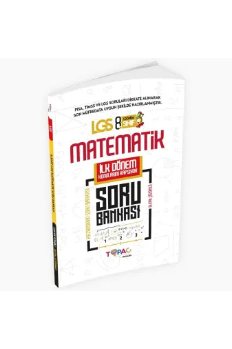 Topaç Yayınları LGSTPCMAT4046 2026 8.sınıf Lgs Matematik 1.dönem Dijital Çözümlü Soru Bankası