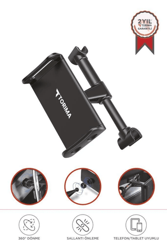 Torima Jx-050 Siyah Ayarlanabilir Arka Koltuk Telefon Tablet Tutucu