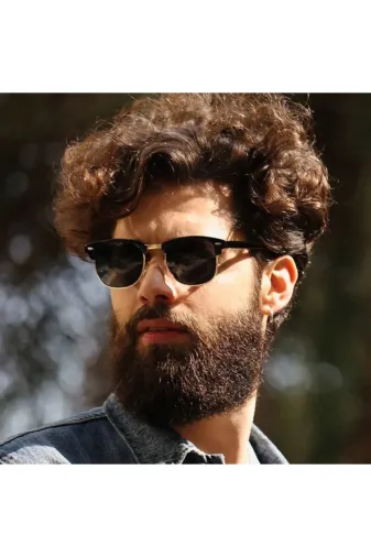 TrendMilano 3016 Clubmaster Erkek Güneş Gözlüğü Siyah