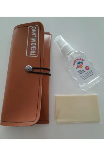TrendMilano SC4402 Deri Kılıf Mikrofiber Silme Bezi Antibakteriyel Sprey Set