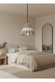 Triola Gri Metal Tekli Sarkıt Avize