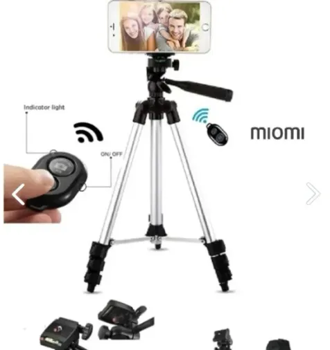 Tripot Profesyonel Fotoğraf Video Çekimi Kumandalı 106 Cm Tripot Telefon Tutucu