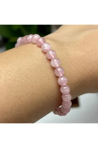 ttasdevri TYC18352A2626844C51D13700 Pembe Kuvars Doğal Taş Bileklik 6Mm Pembenin En Güzel Tonlarında