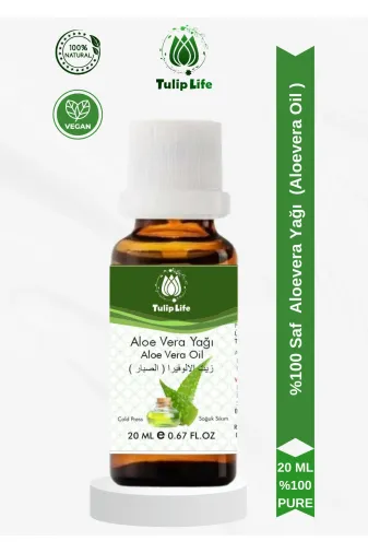 tulip life %100 Saf Ve Doğal Aloevera Yağı ( Aloevera Oil ) 20 Ml