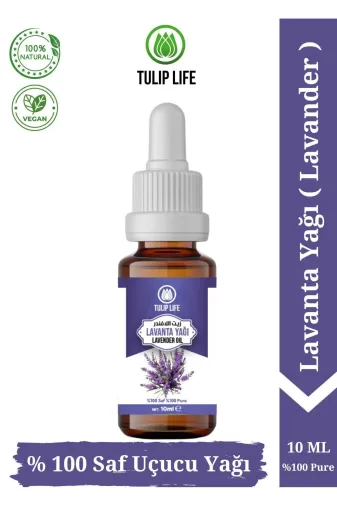 tulip life tp11 Lavanta Uçucu Yağı Saf Ve Doğal  Cam Damlalıklı 10 Ml