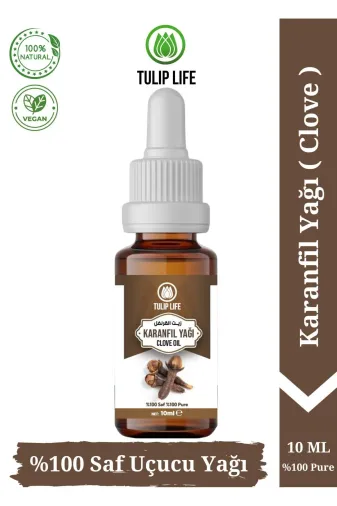tulip life TYCC1FVWJN170800265090151 Karanfil Uçucu Yağı %100 Saf Ve Doğal ( Clove Essential Oil ) Cam Damlalıklı 10 Ml