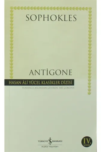 TÜRKİYE İŞ BANKASI KÜLTÜR YAYINLARI 9786053321934-2 Antigone - Sophokles 9786053321934
