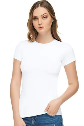 Tutku Elit BYN220202 Kadın Beyaz Pamuklu Elastan Body 2'li Paket Elt2202