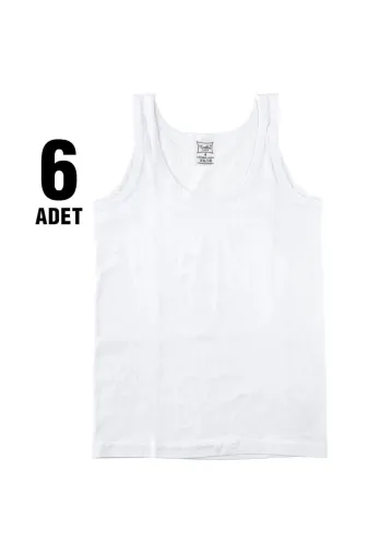 Tutku Erkek Çocuk Beyaz 6'lı Paket  Atlet Elf568Tut01246