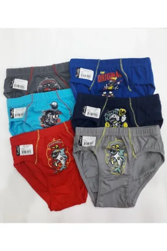 Tutku KB6002 0138 Erkek Çocuk Renkli Slip Külot 6 Adet