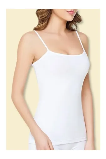 Tutku tu0014611 3'lü Paket Beyaz Ip Askı Kadın Atlet