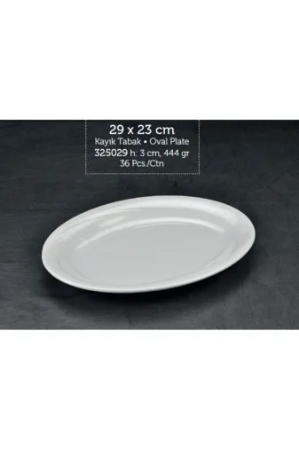 TUVA MELAMİN 325029 Tuva Melamin Wıngs 29*23 Cm. Kayık Tabak 2'li