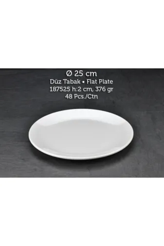Tuva Therm 053-04-187525 Melamin Int Düz Tabak 25 Cm 6 Adet