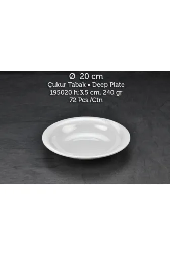 Tuva Therm TYC00169114451 Ermiya Melamin Çukur Tabak 20 Cm 6 Adet