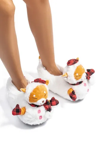 Twigy CC0630 Pompik Kadın, Garson Boy Hayvanlı Panduf Sarı 36/41