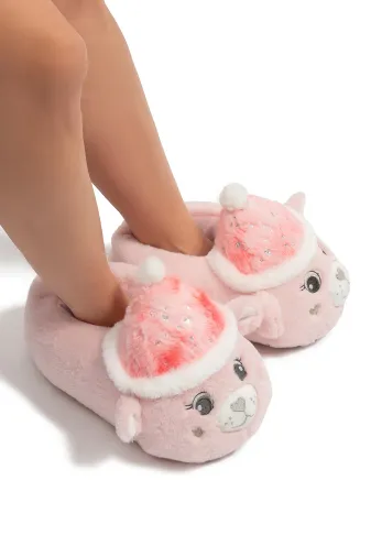 Twigy GG0555 Roza Kadın Hayvanlı Panduf Pembe 36/41