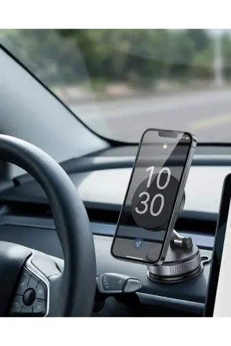 Twin Store MEYMAINMEYTDUCZZZFB28TELEFONTUTUCU-2 Mey İthalat® Güçlü Mıknatıslı Araç Telefon Tutucu 360 Derece Döner Stand