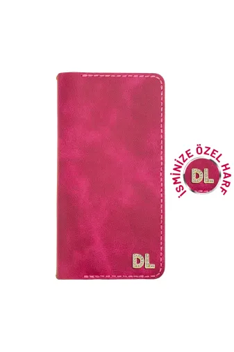 twingold KC03008 İsme Özel Dikey Uzun Cüzdan - %100 Rainbow Deri - A010007 - Fuşya