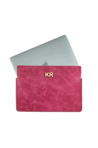 twingold TWGMACKLF İsminize Özel Macbook Kılıfı Fuşya 11"