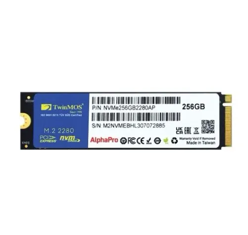 TwinMOS AlphaPro 256GB M.2 NVMe SSD (3600/3250 MB/s)