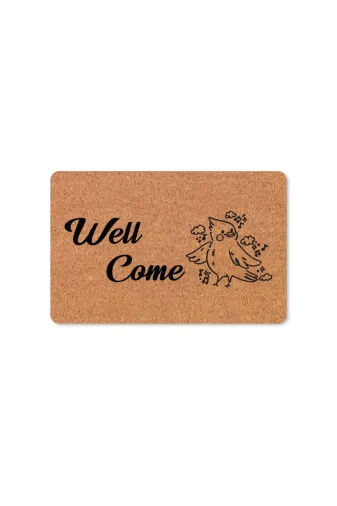 TYB532165914211150413946 Dijital Baskılı Kapı Önü Paspas Welcome Yazlı (Hoş Geldiniz) Yazılı Yıkanabilir Nem Alıcı
