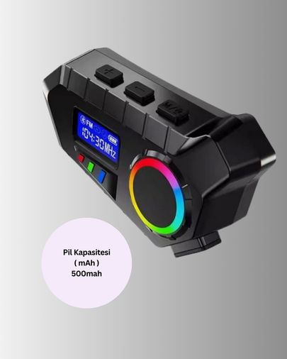 UCUZTEKNO 111860931 Suya Dayanıklı Bluetooth İnterkom 5.4 Hoparlör 500Mah Batarya Ve Fm Radyo Özellikli