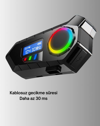 UCUZTEKNO 111861649 500Mah Bataryalı Bluetooth 5.4 İnterkom Led Ekranlı Fm Destekli