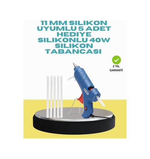 UCUZTEKNO 118827677 5 Silikon Hediyeli 40W Silikon Tabancası Ev Ve Hobi Kullanımı