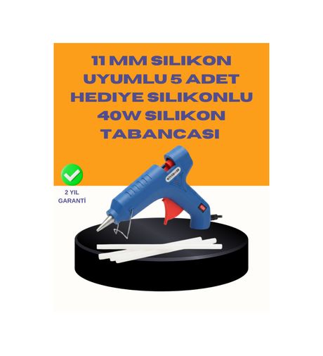 UCUZTEKNO 118827697 40W Sıcak Mum Silikon Tabancası 5 Silikon Hediyeli Hızlı Yapıştırma