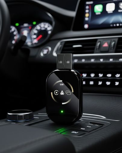 UCUZTEKNO 118939913 Araç İçi Kablosuz Carplay Android Auto Airplay Adaptörü