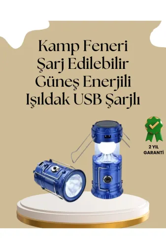 UCUZTEKNO TYC20980TN177644267843848 Preminyum Güneş Enerjili Katlanabilir Kamp Feneri – Usb Şarjlı, Hafif Ve Çok Fonksiyonlu