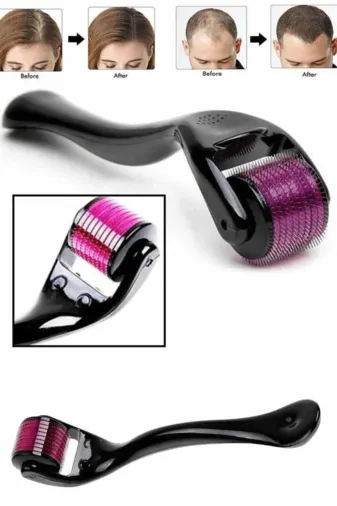 UCUZTEKNO TYC2OLXVVN177644267729585 Preminyum Derma Roller Titanyum Uçlu 540 İğneli 1 Mm Saç Ve Cilt Bakım Masaj Aleti